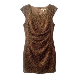 Calvin Klein EUC Sz 8 Dress- color-block of Browns